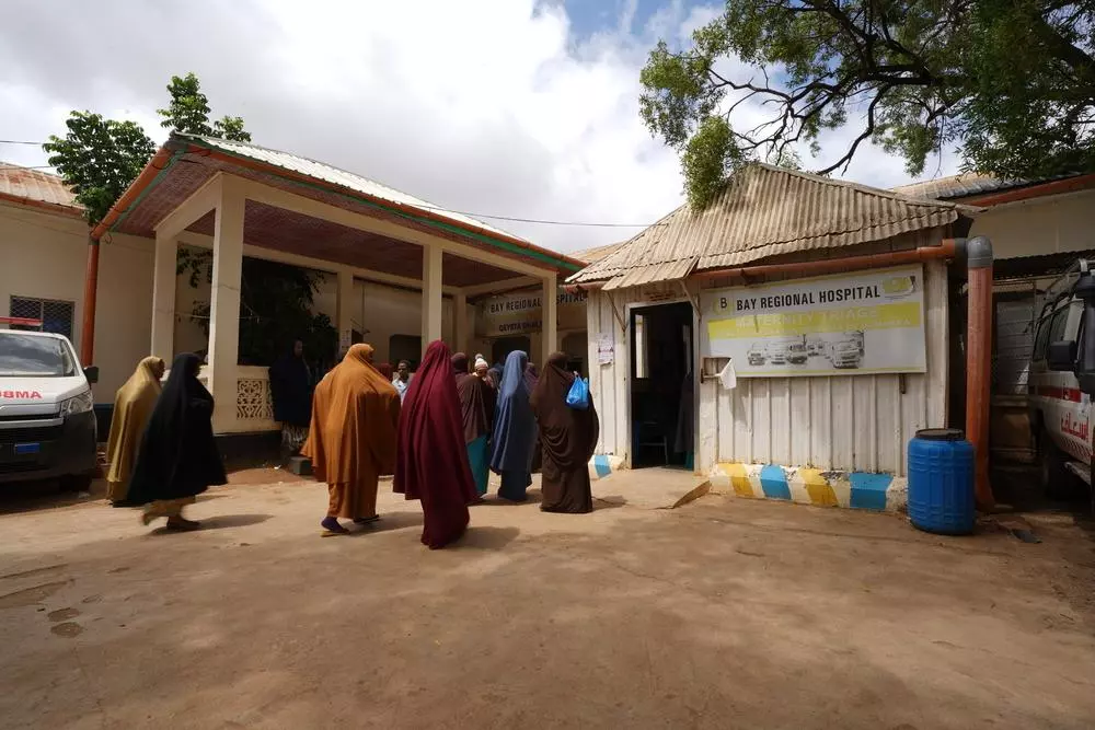 Women entering hospital