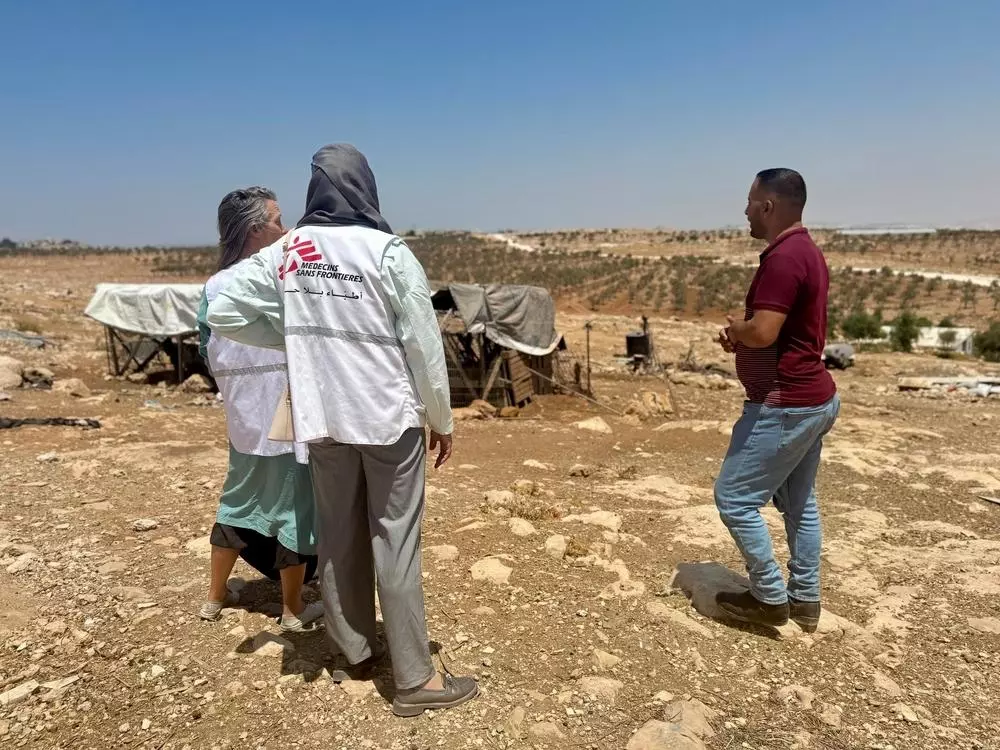MSF staff on field visit