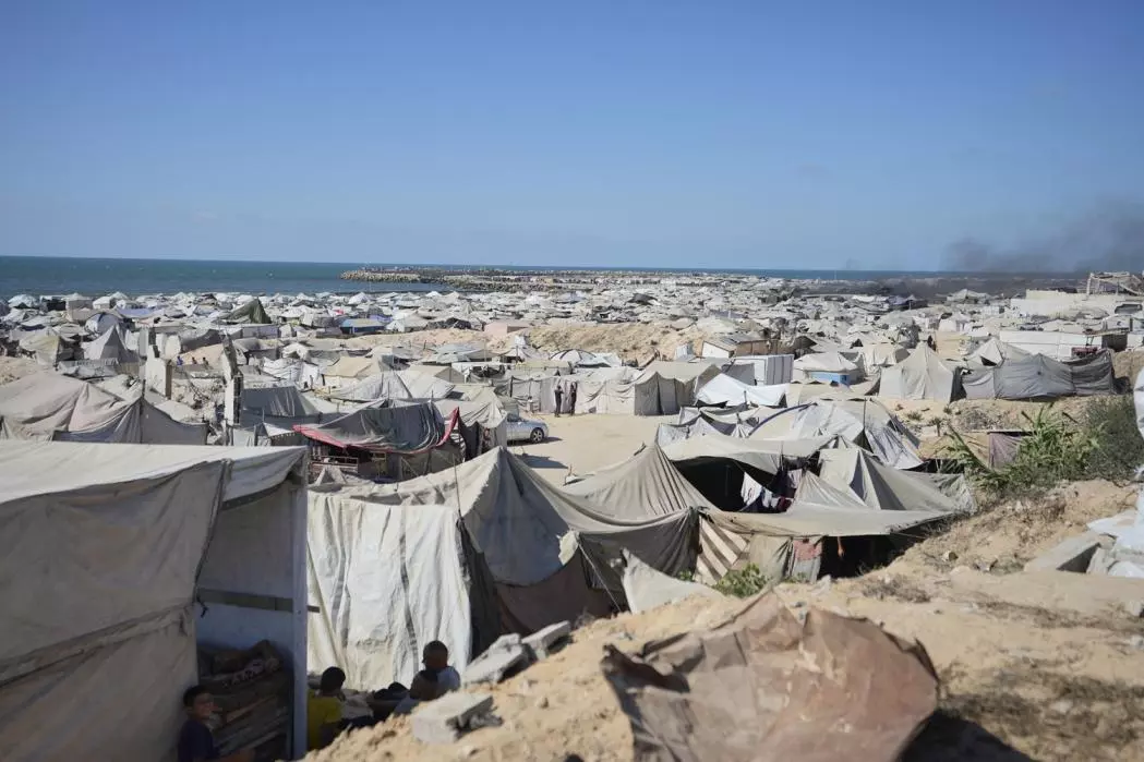 Refugee camp in Gaza city
