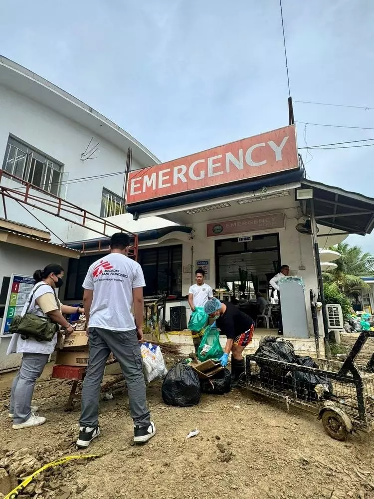 Typhoon Kalmaegi - Deep cleaning medical facilities. Philippines, 10 November, 2025 © MSF