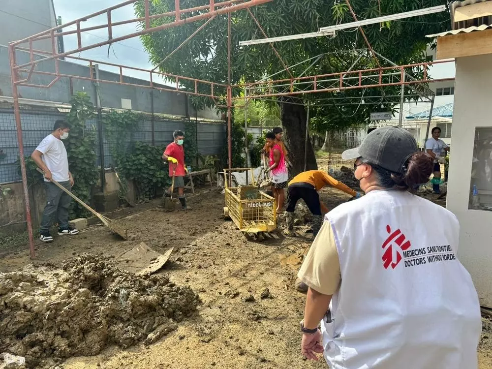 Typhoon Kalmaegi - Deep cleaning medical facilities. Philippines, 10 November, 2025 © MSF