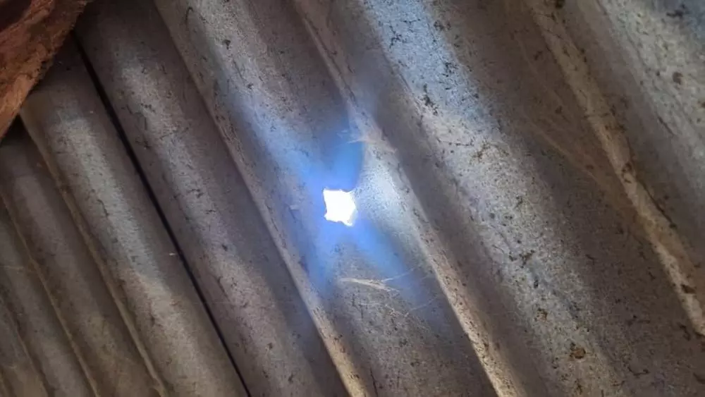 A bullet hole