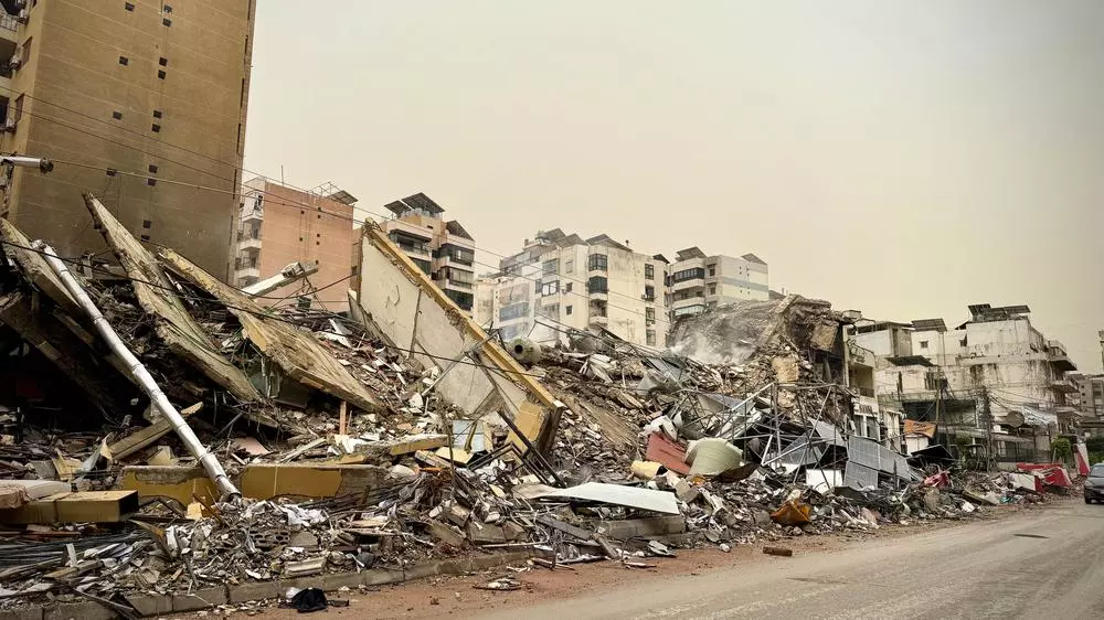 Buildings destroyed in Beirut