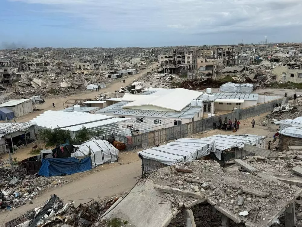 View of Jabalia primary healthcare centre in Gaza