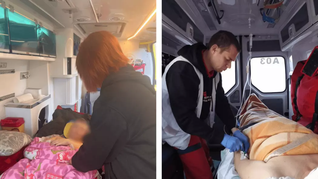 Doctors Without Borders ambulance team transported wounded patients to hospital in Ukraine