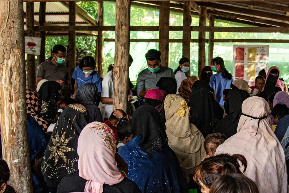 Mobile clinic in Rakhine