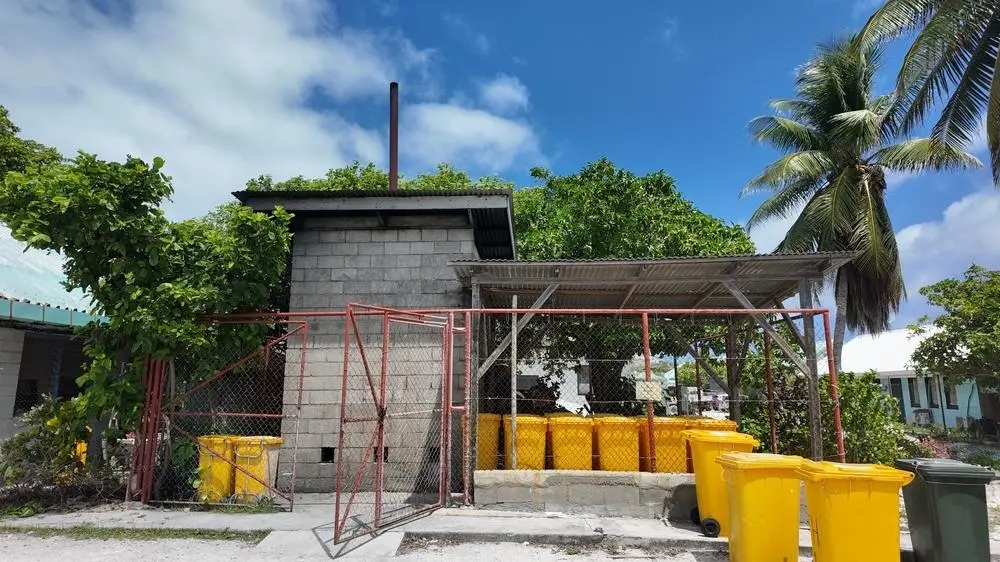Incinerator and trash bins